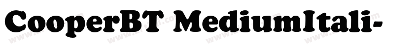 CooperBT MediumItali字体转换